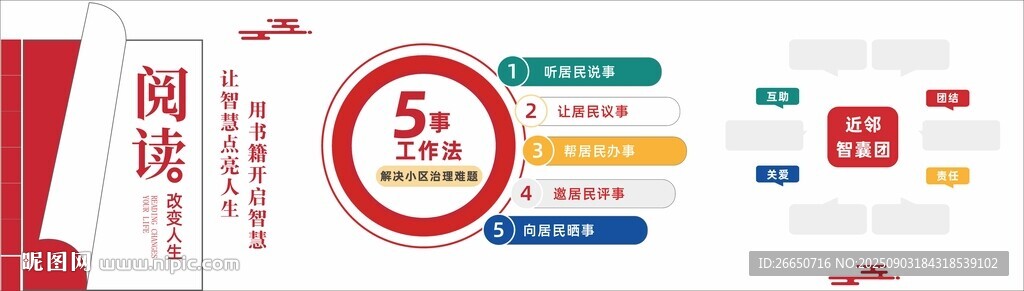 社區(qū)閱讀室 閱覽室文化墻