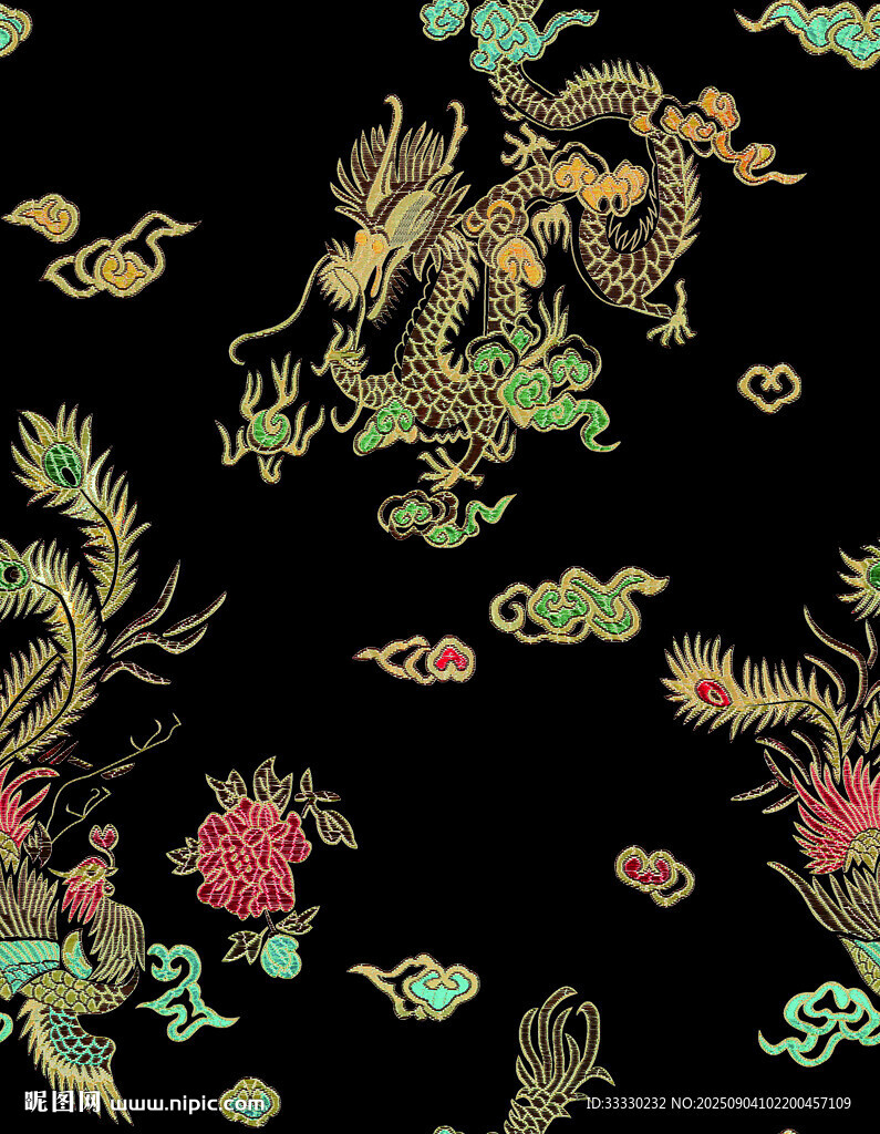 龍鳳呈祥中式傳統(tǒng)圖案