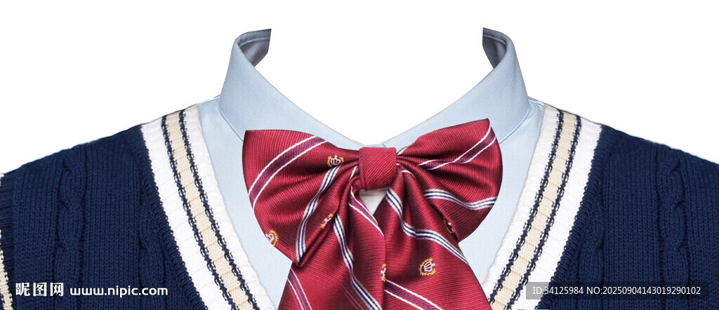 紅色蝴蝶結水手服領口