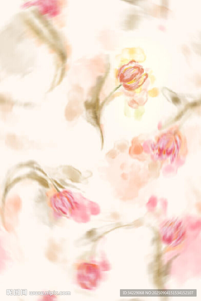 水彩花