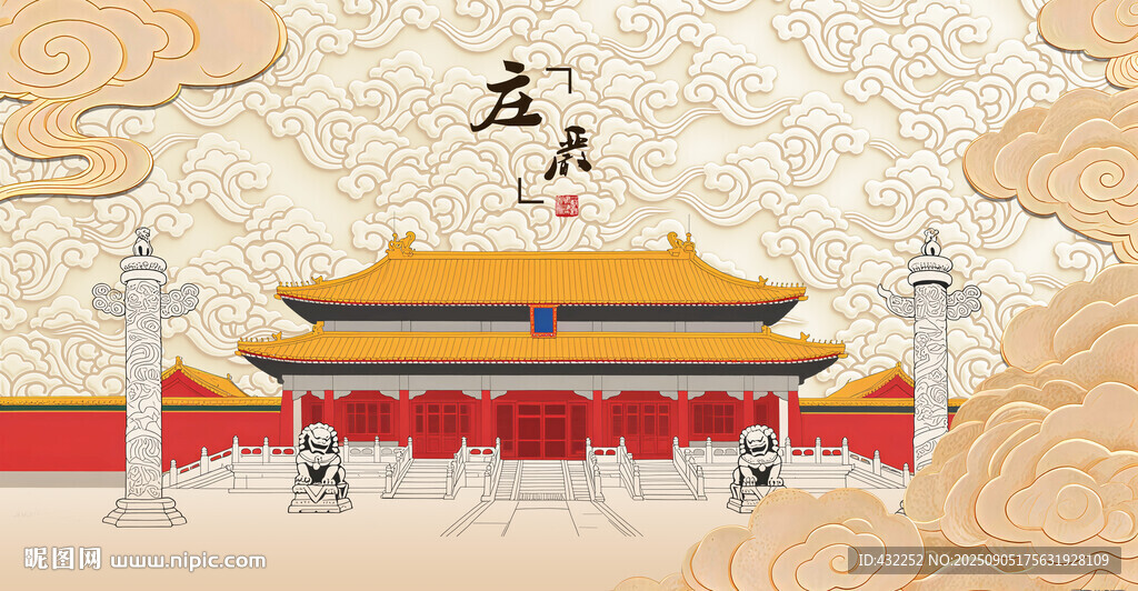 故宮古建筑風景圖