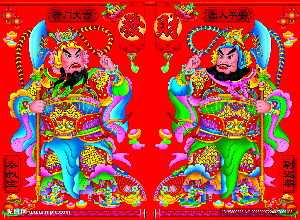 傳統(tǒng)喜慶門神畫像