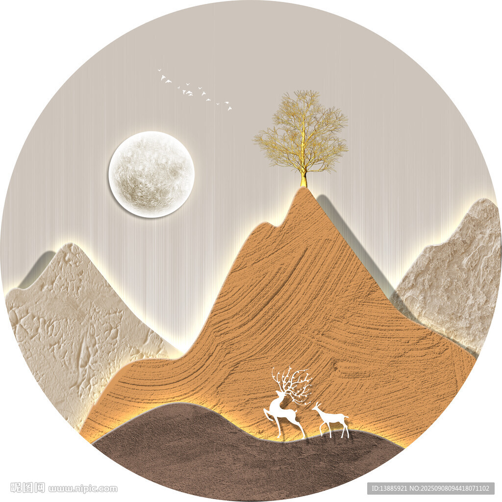 圓形玄關(guān)畫