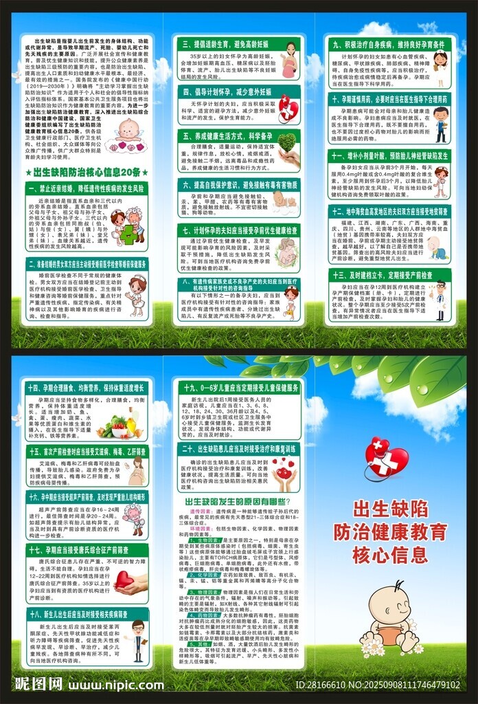預(yù)防出生缺陷三折頁