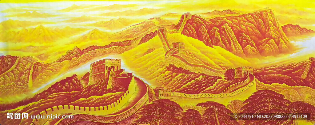 金色長城風(fēng)景畫