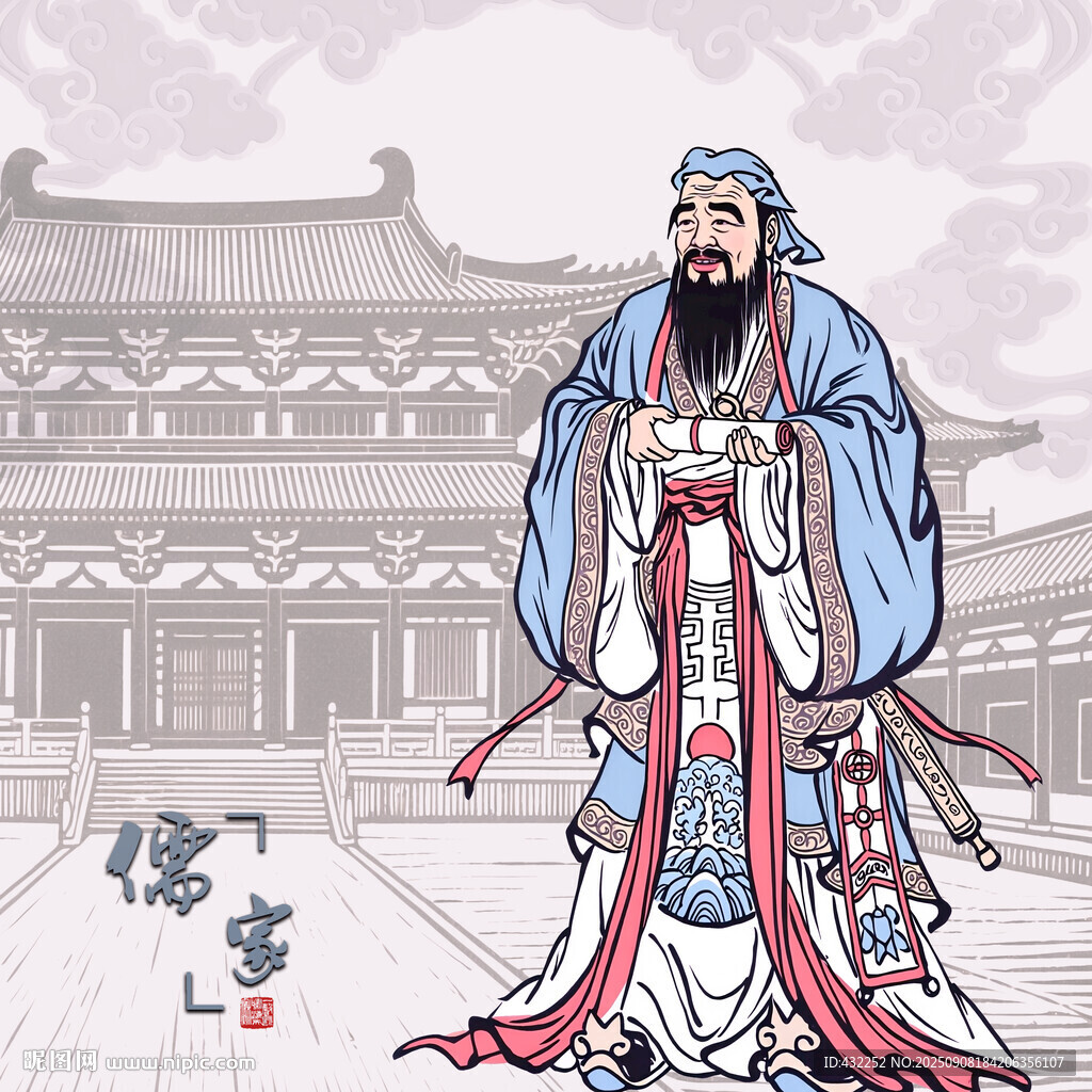 孔子畫(huà)像孔老夫子