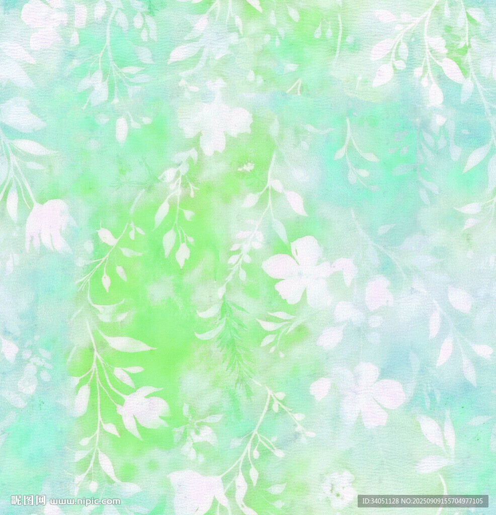 清新綠調(diào)花卉紋理背景