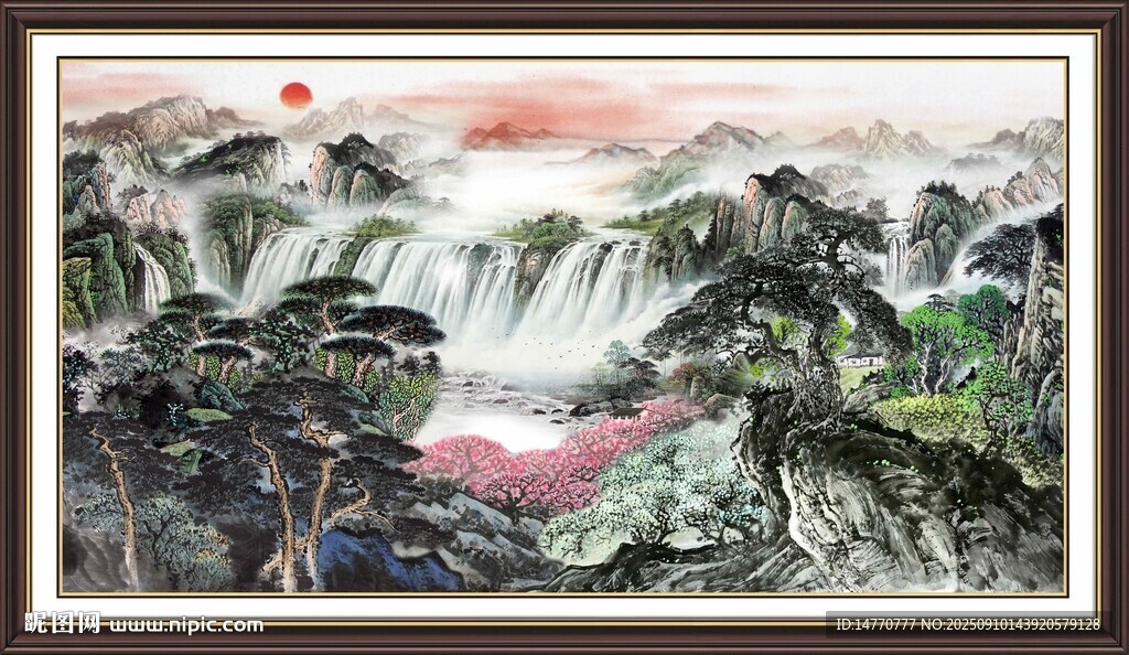 山水國畫風景圖