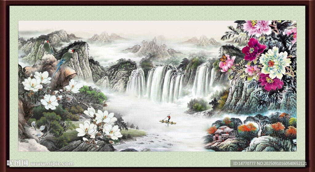 山水花卉國(guó)畫藝術(shù)作品