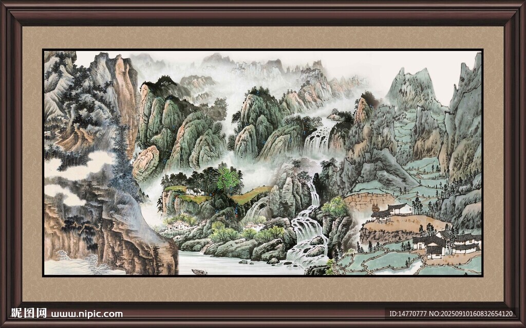 山水國(guó)畫風(fēng)景圖