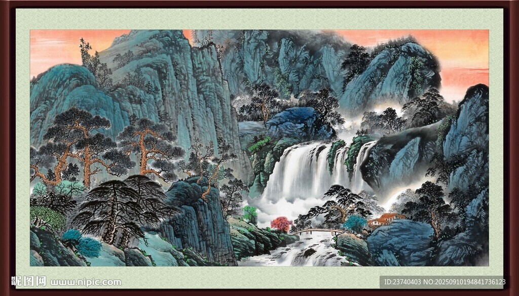 山水國(guó)畫(huà)中的壯麗自然景觀