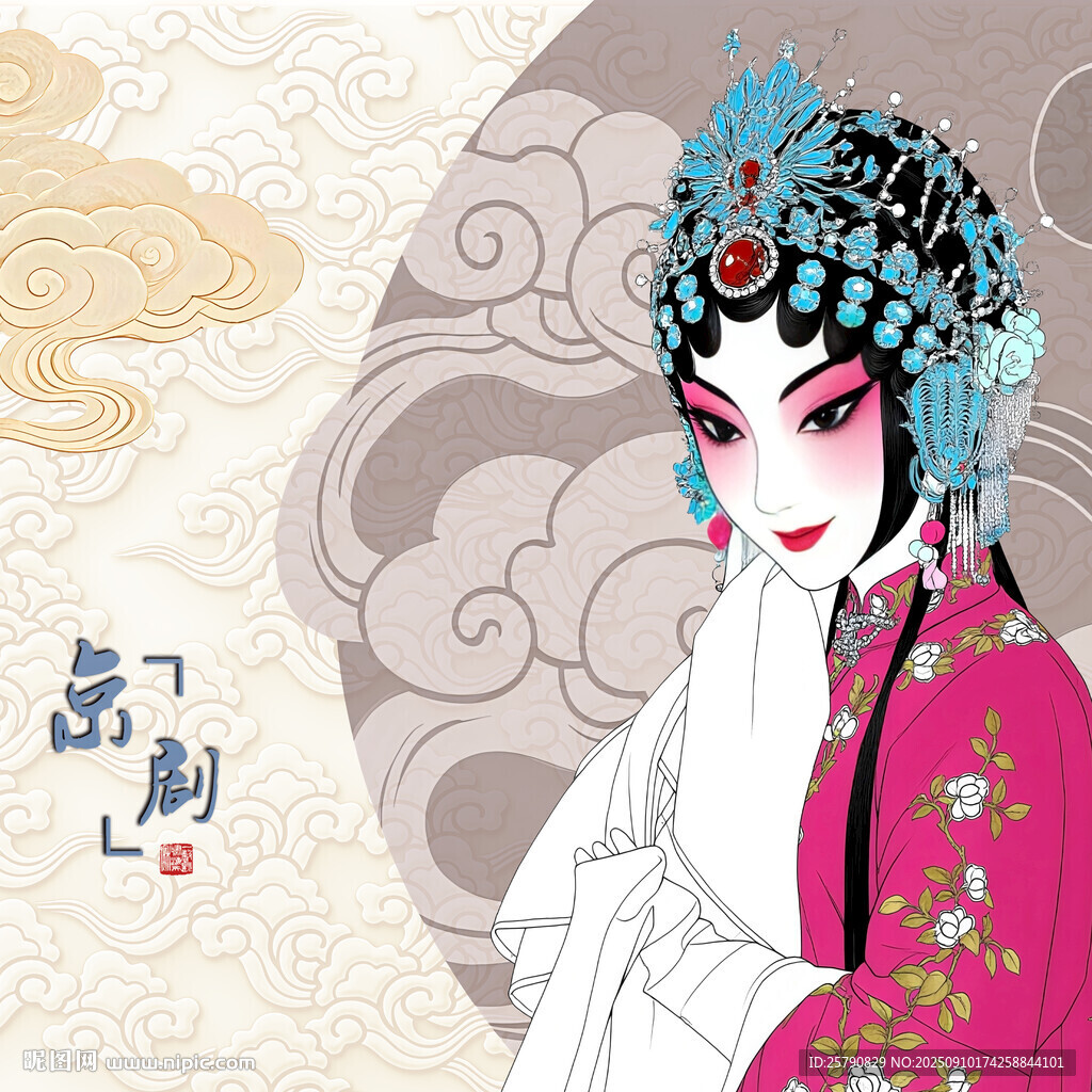 京劇扮相女子古典之美