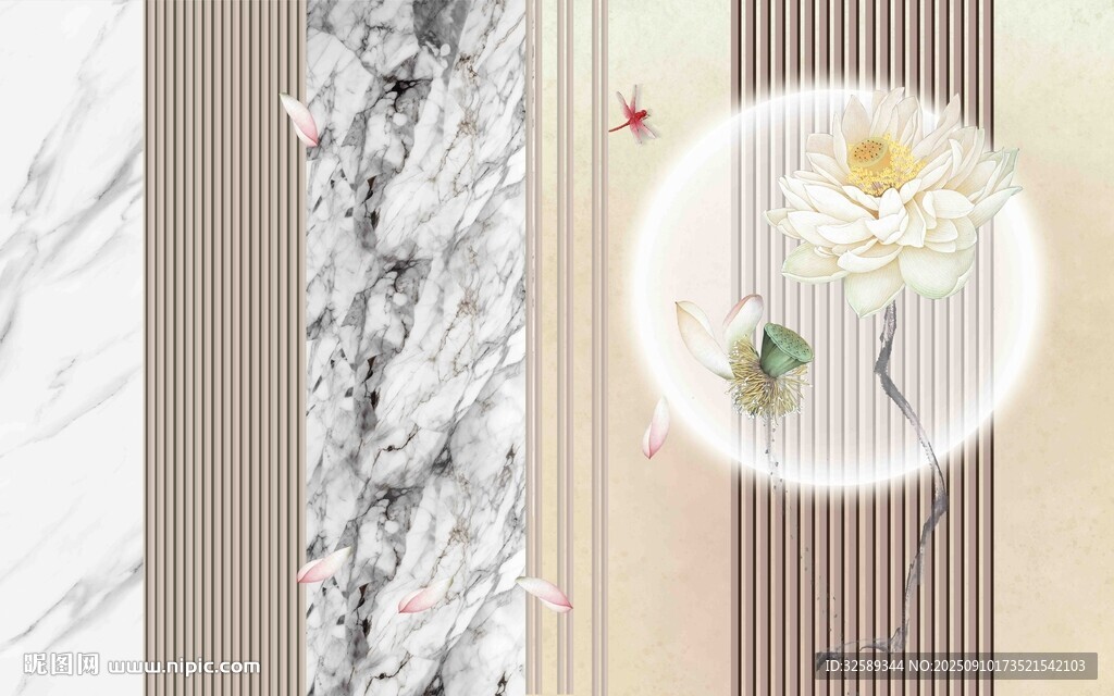 中式風(fēng)格花卉裝飾圖案