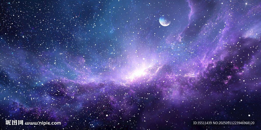 夢幻宙星空背景圖