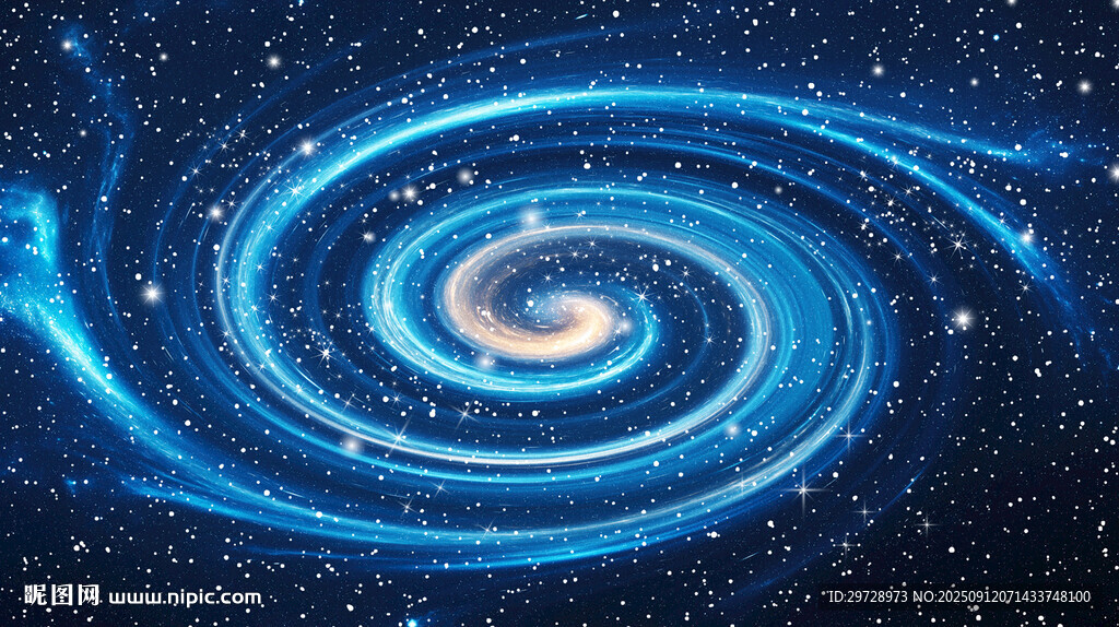 藍色宇宙旋渦星空