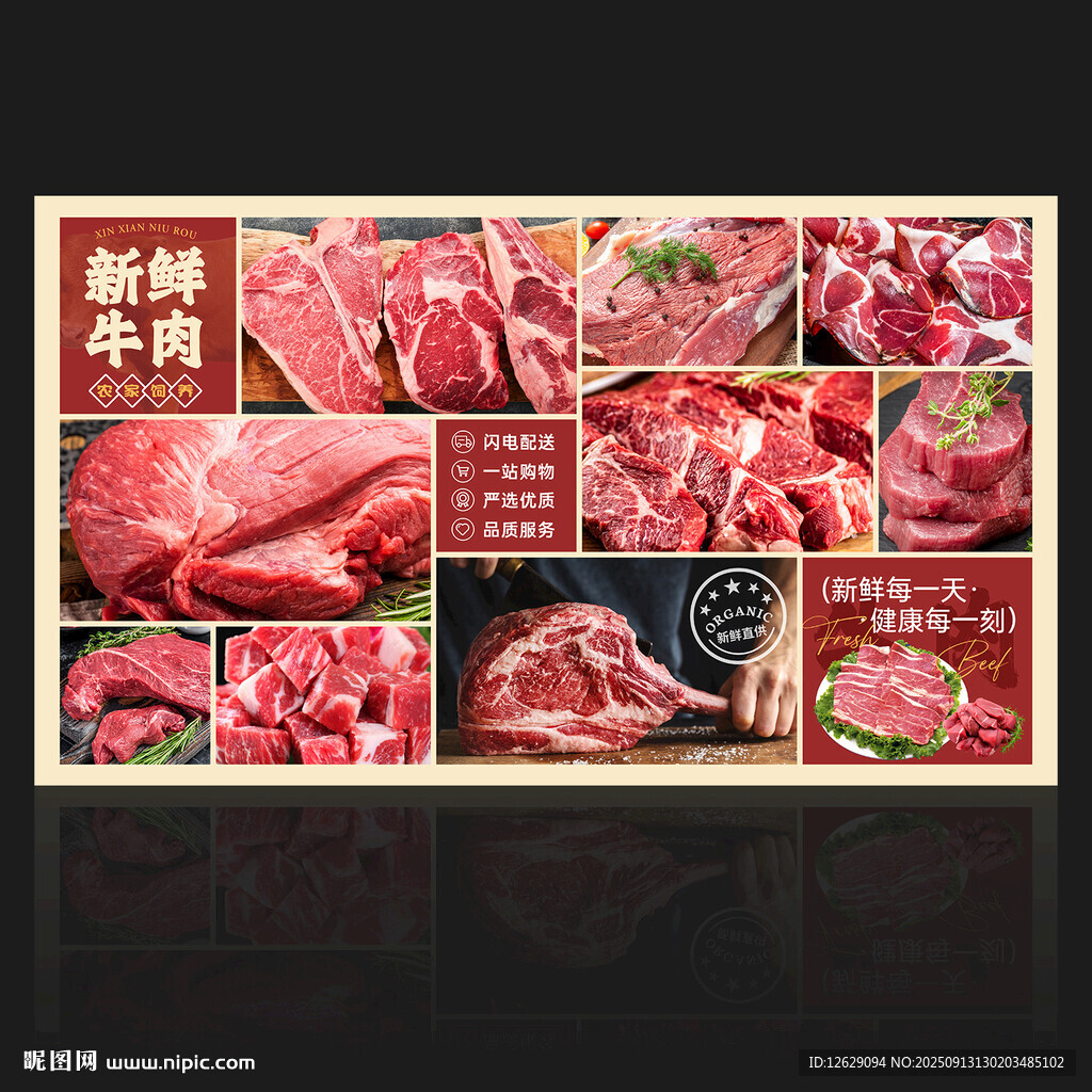 牛肉展板