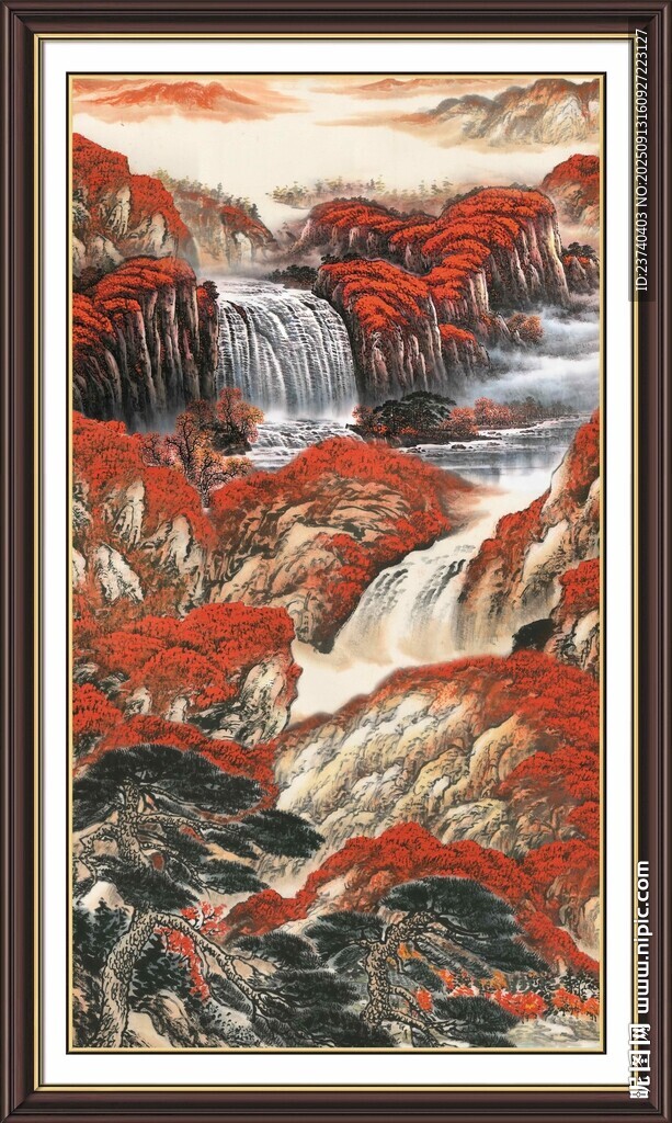 山水瀑布風(fēng)景