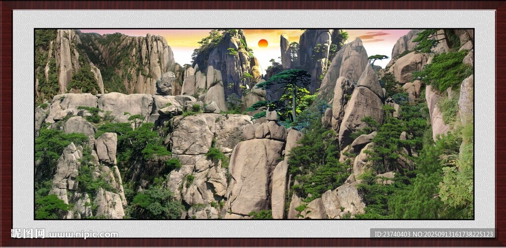 壯麗山景圖