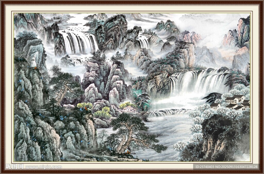 山水國(guó)畫(huà)風(fēng)景圖
