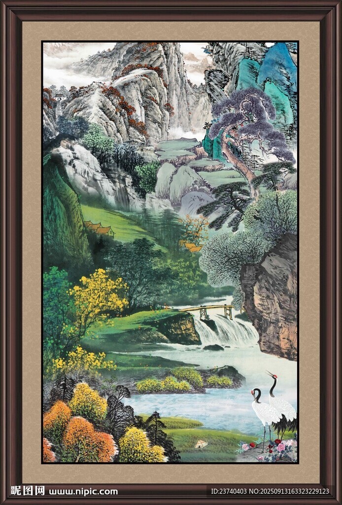 山水國畫風景圖