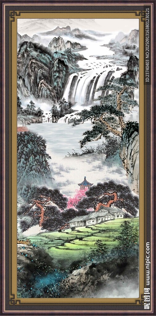 山水國(guó)畫(huà)風(fēng)景圖