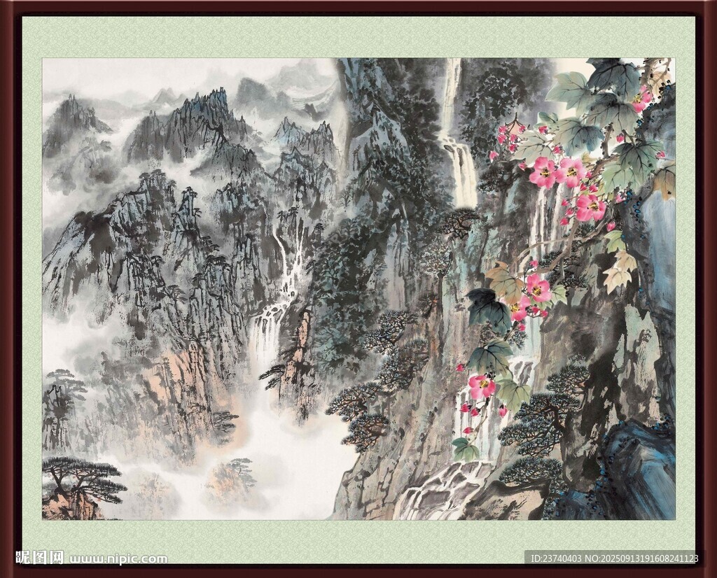 水墨山水國(guó)畫風(fēng)景圖