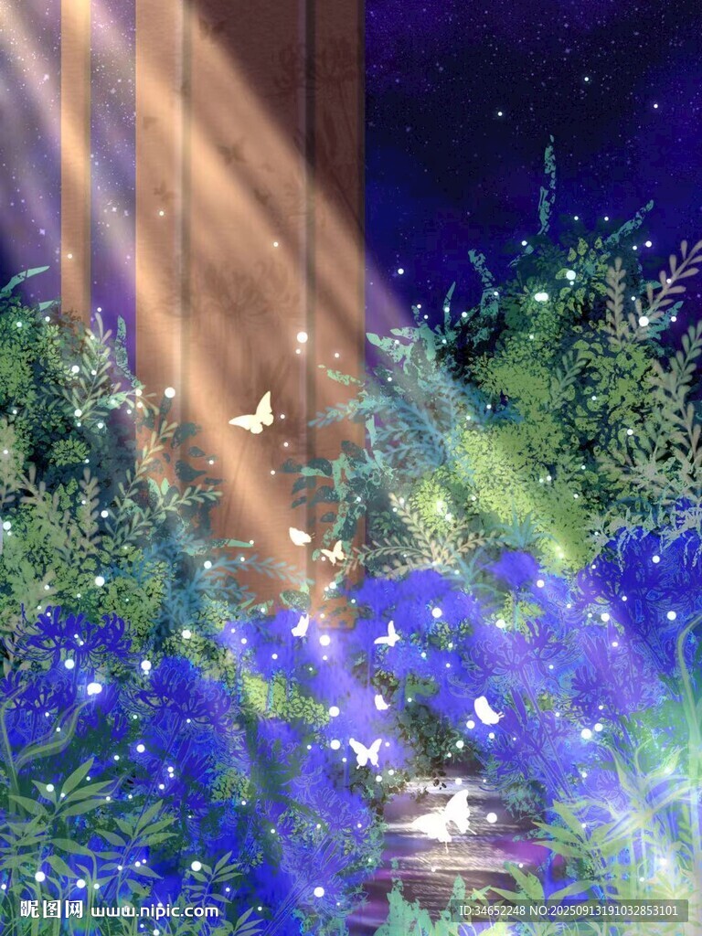 夢(mèng)幻藍(lán)花壁紙