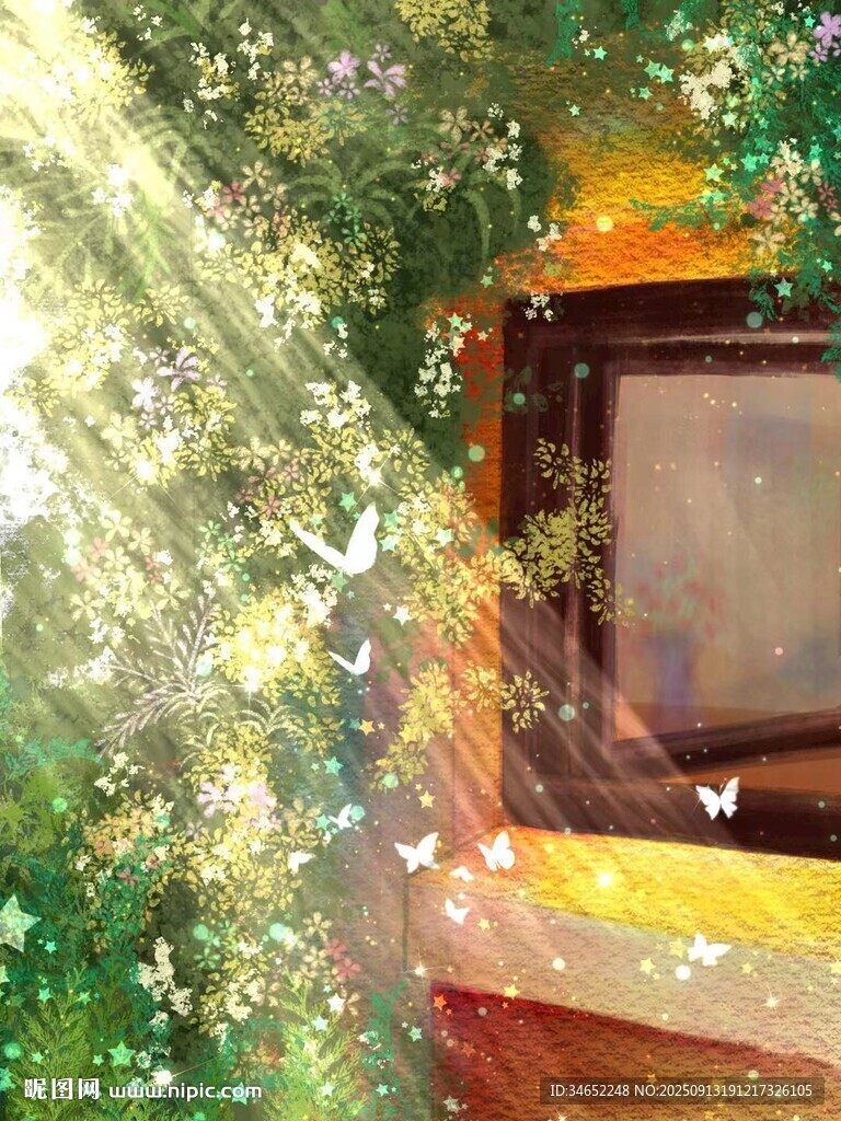 窗臺(tái)光影壁紙