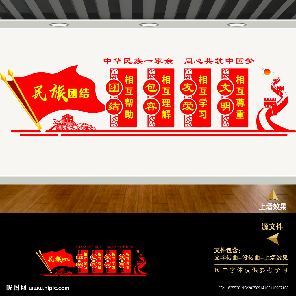 民族團結(jié)標語文化墻