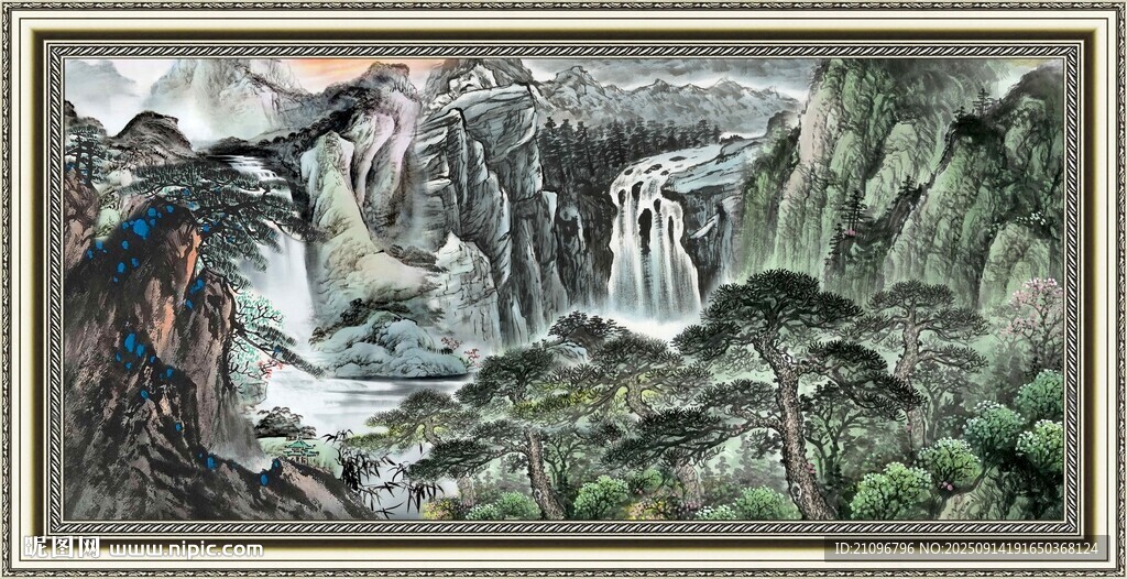 山水國畫風(fēng)景圖