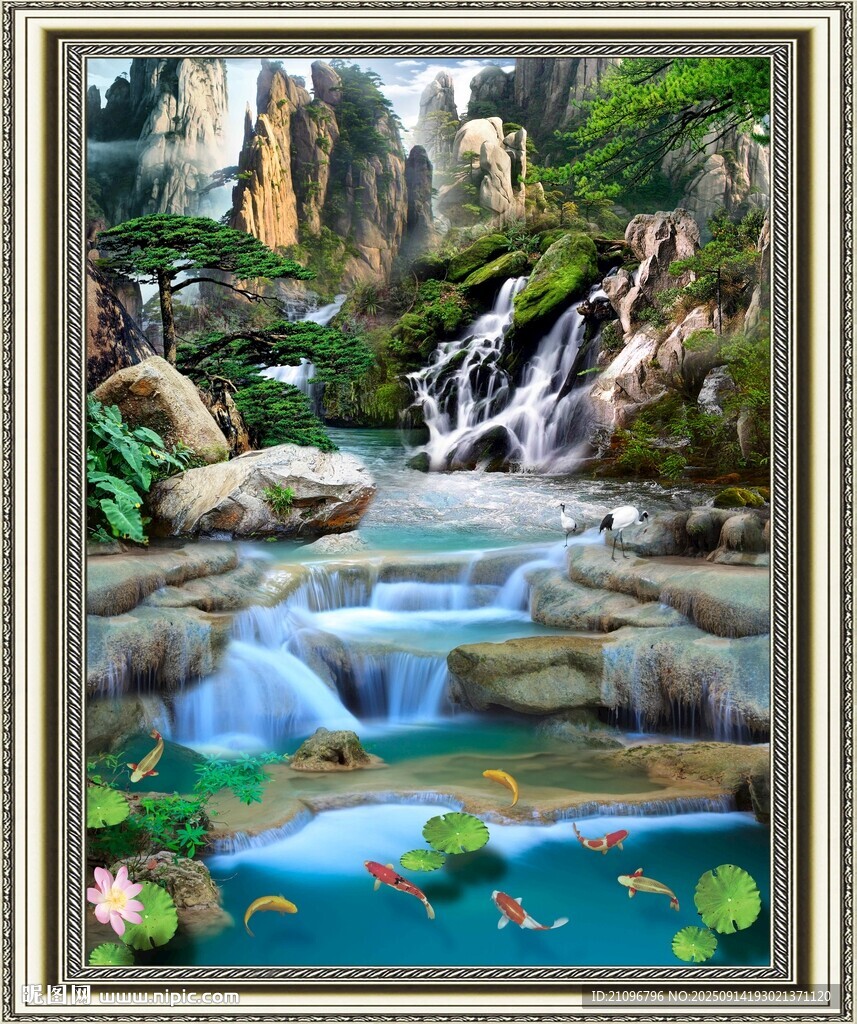 夢(mèng)幻山水間的靈動(dòng)溪流
