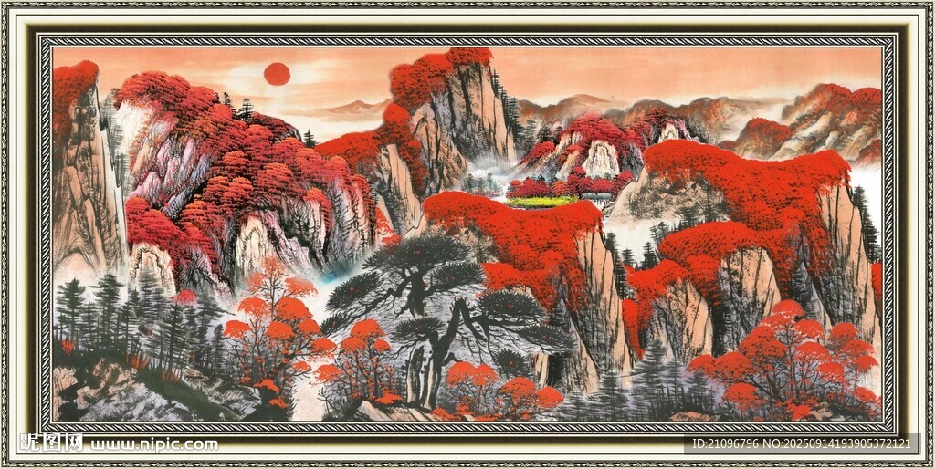 壯麗山川國(guó)畫(huà)風(fēng)景