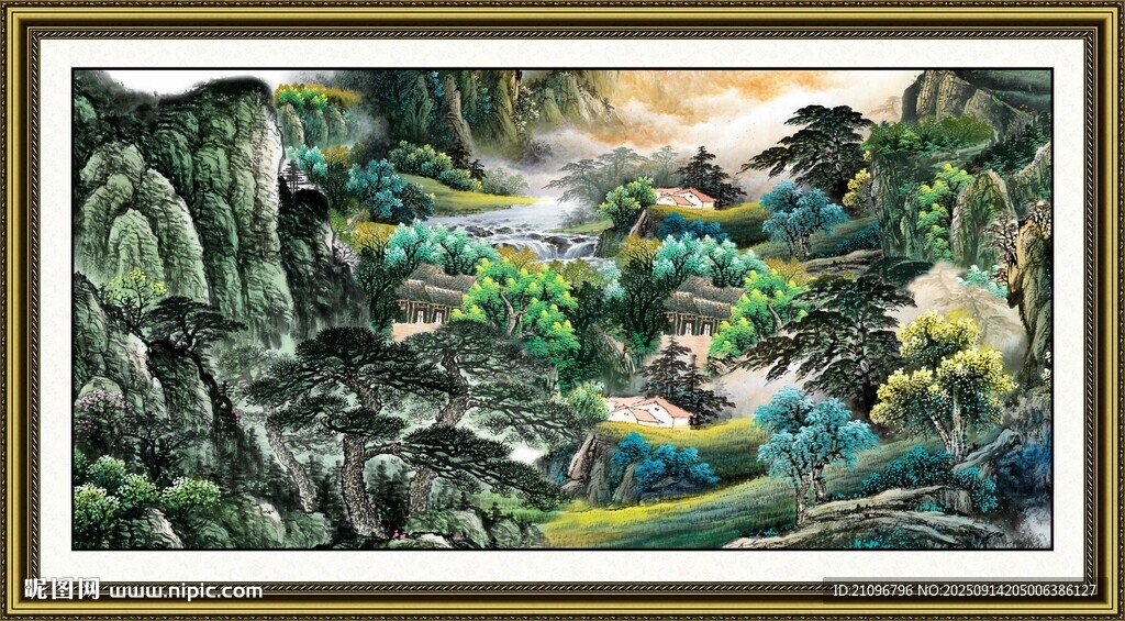 山水國(guó)畫(huà)風(fēng)景圖