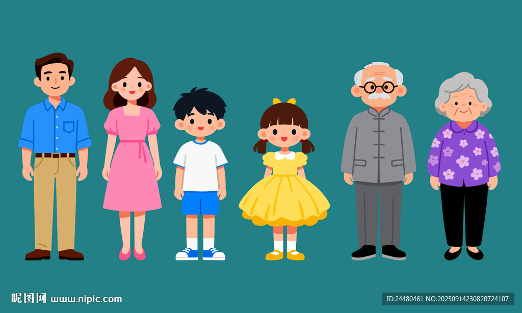 一家人卡通形象