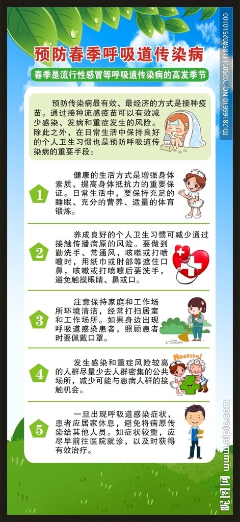 春季健康教育知識展架