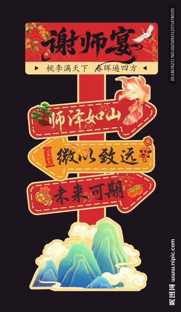  升學宴氛圍美陳指引牌