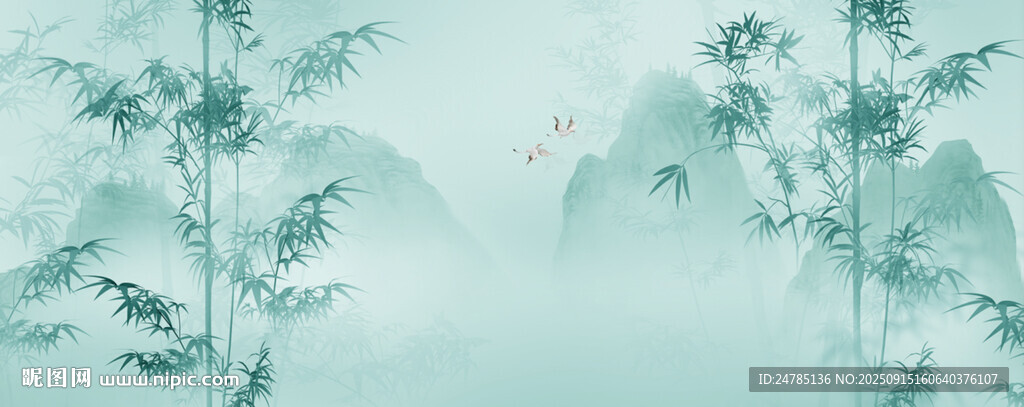 水墨竹子背景