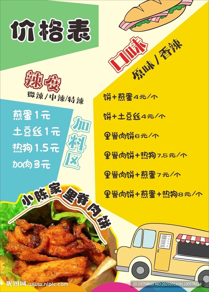 卡通手繪風(fēng)格菜單
