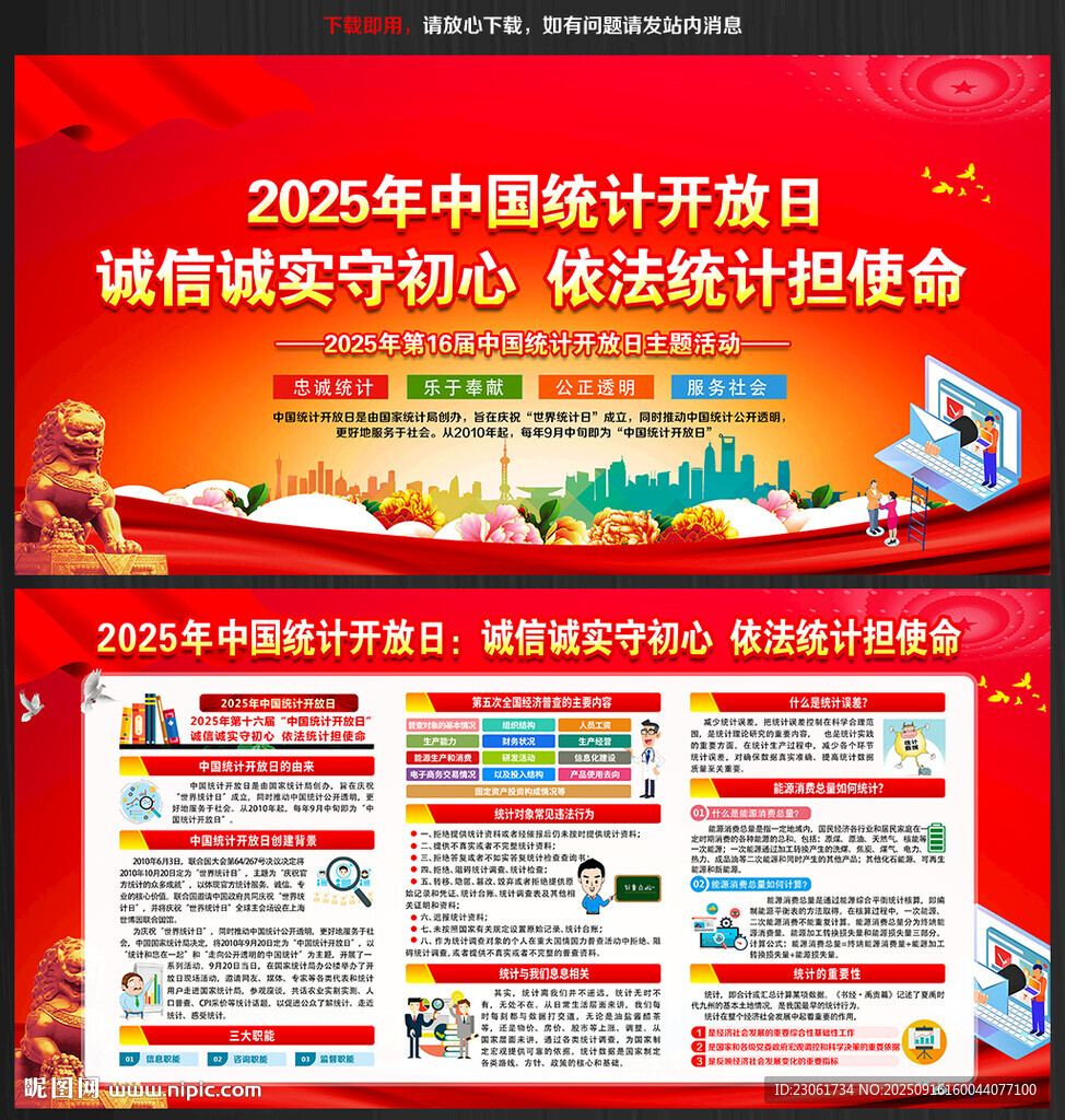 2025年中國統(tǒng)計開放日展板