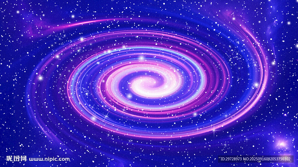 夢幻紫色星系漩渦