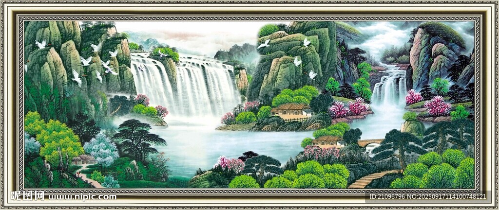 山水國畫風景圖