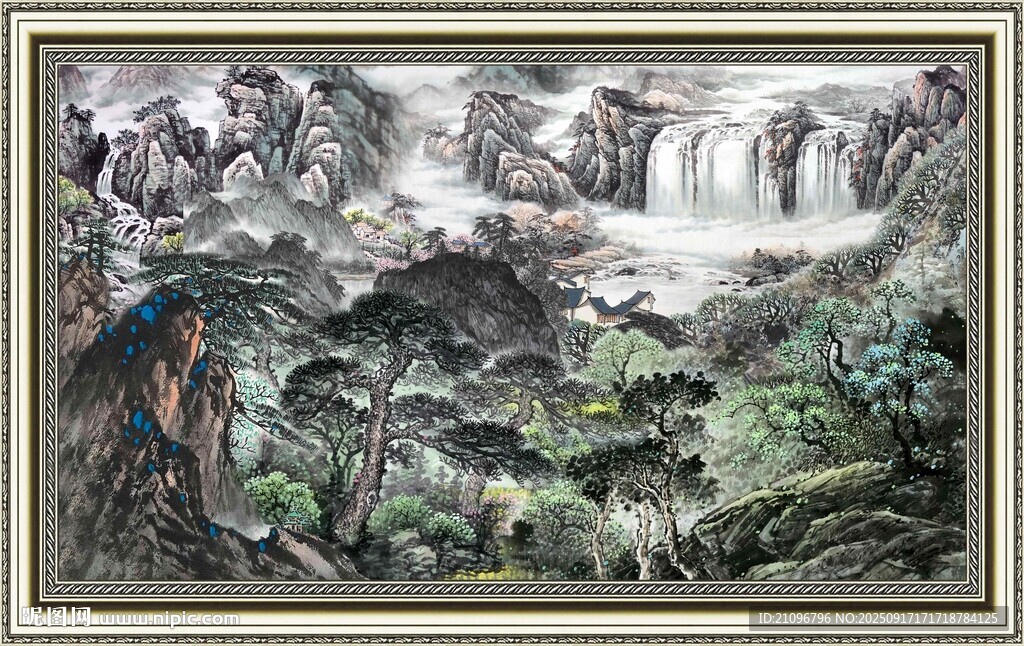 山水國(guó)畫(huà)風(fēng)景圖