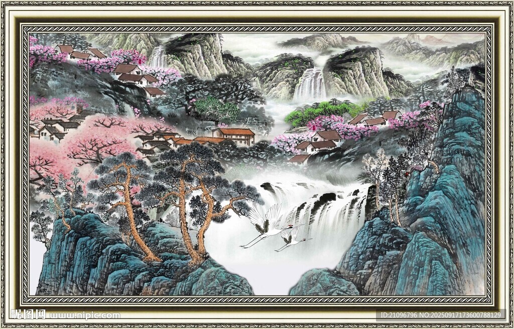 山水國(guó)畫(huà)風(fēng)景圖