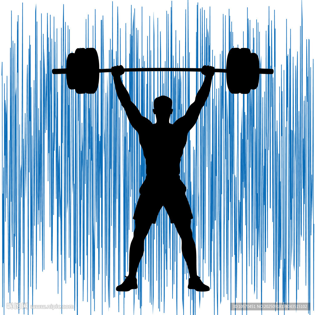 舉重運(yùn)動(dòng)員剪影