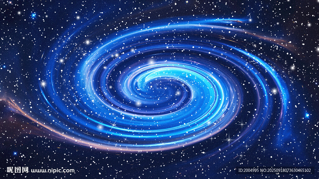 夢幻藍色漩渦星空星系