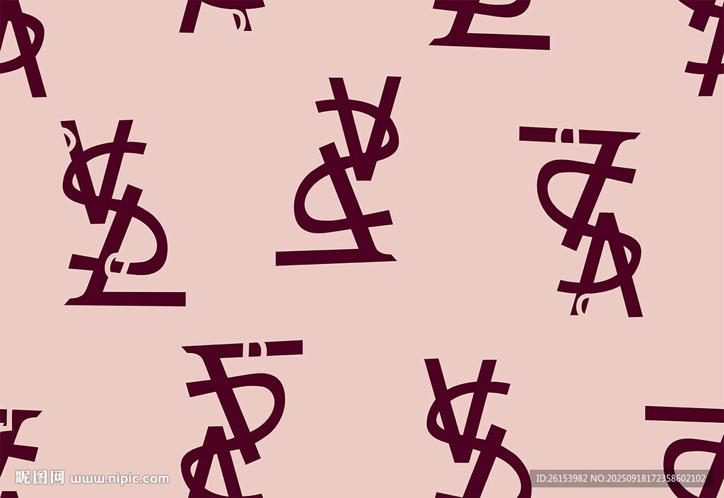 復(fù)古風(fēng)貨幣符號(hào)無(wú)縫圖案