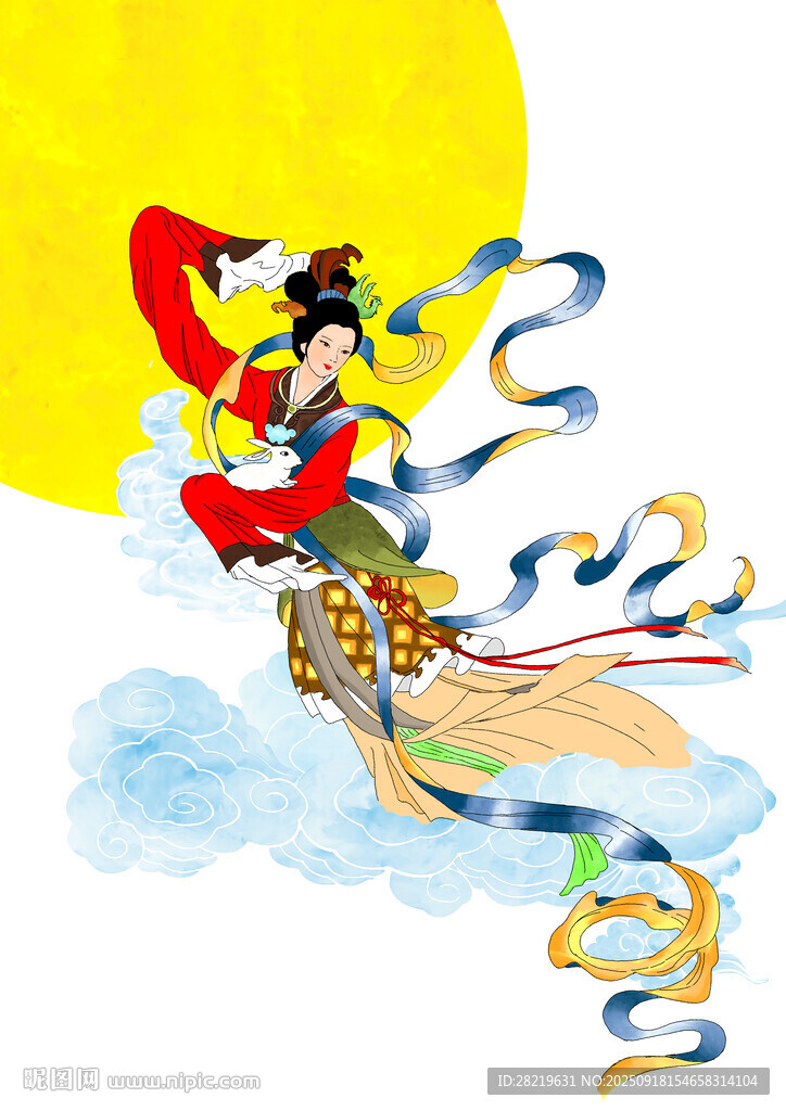 奔月壁畫