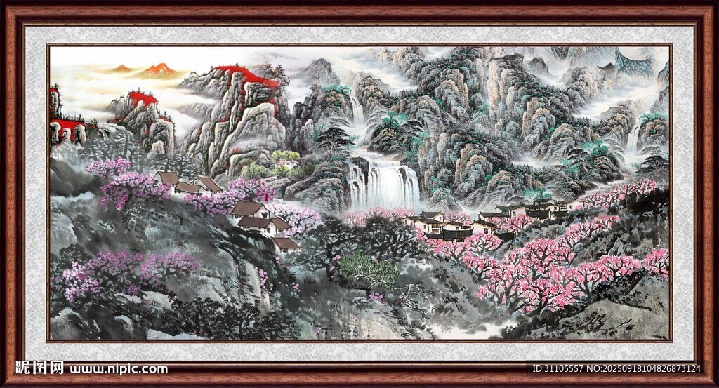 山水國畫風景圖