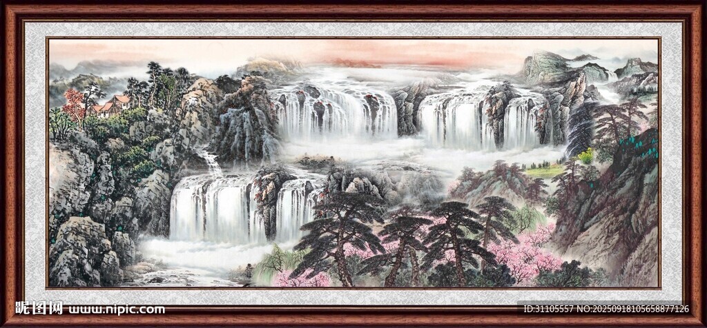 山水國畫風景圖