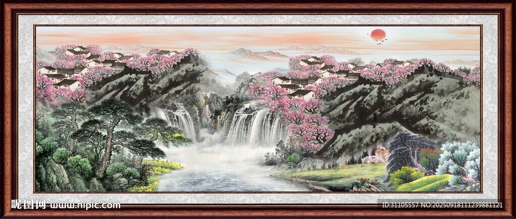山水國畫風景圖